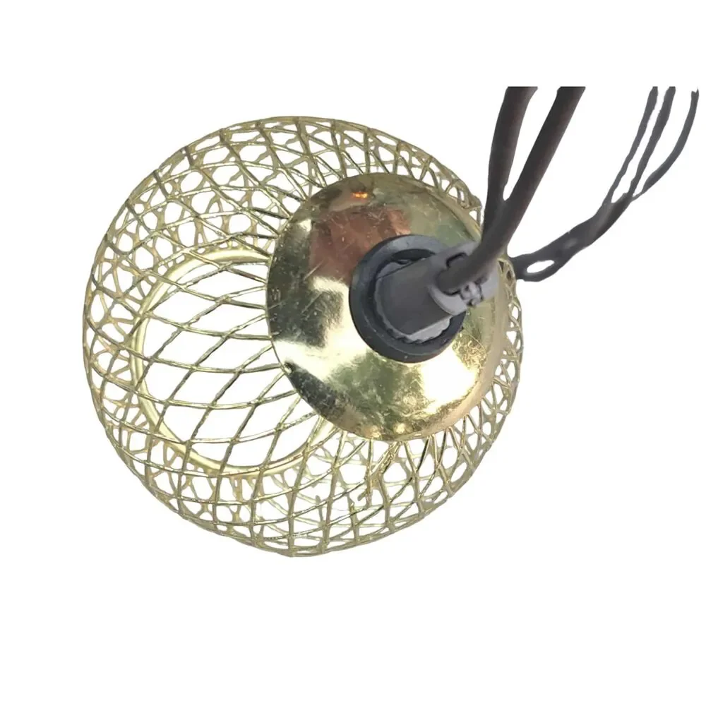 Lot 4 Mesh Globe String Lights Warm White LED 10ft Moroccan Boho Lantern